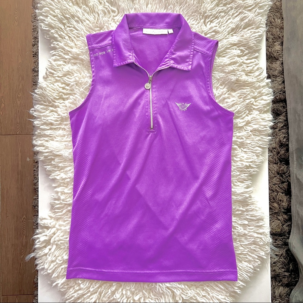 Daily Sports Purple Sleeveless Half-Zip Golf Tank